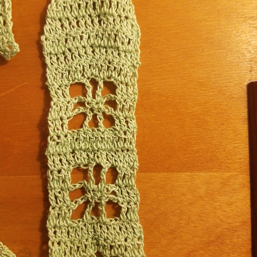 HANDMADE Retro Mint CROCHET Headband with Tie – Perfect Spring Accessory Refresh - Picture 5 of 9